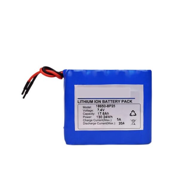 7.2V 17.6Ah 2S8P Lithium ion Battery Pack 18650